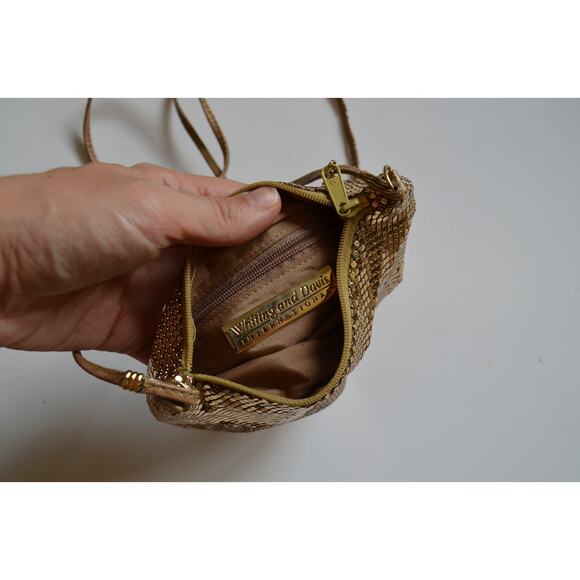 Whiting & Davis Gold Mesh Mini Crossbody Bag - Picture 4 of 6